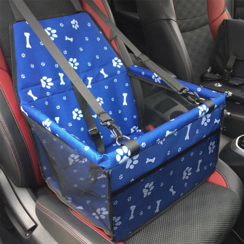 Cheers.US Bone Paw Car Booster Seat Protector Cover Pet Dog Carrier Mesh Anti-scratch Bag，Pet Car Seat Cover Bag，Built-in Adjustable Straps Make Installation