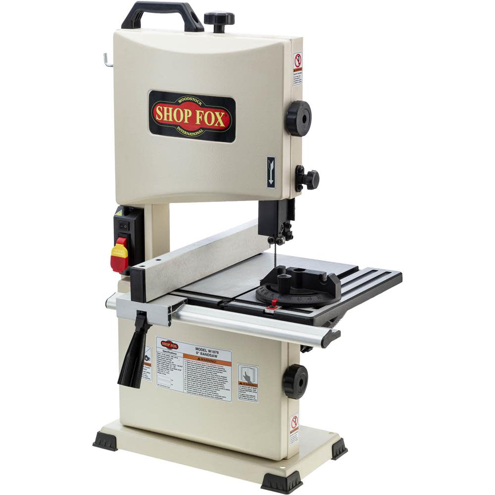 Shop Fox Benchtop Bandsaw 1/3HP 120V 1 Phase 2.8A 9 ;