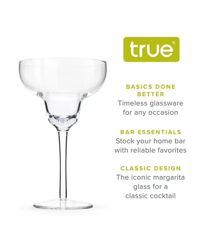 True Brands Margarita Glasses Set of 4 10 Oz