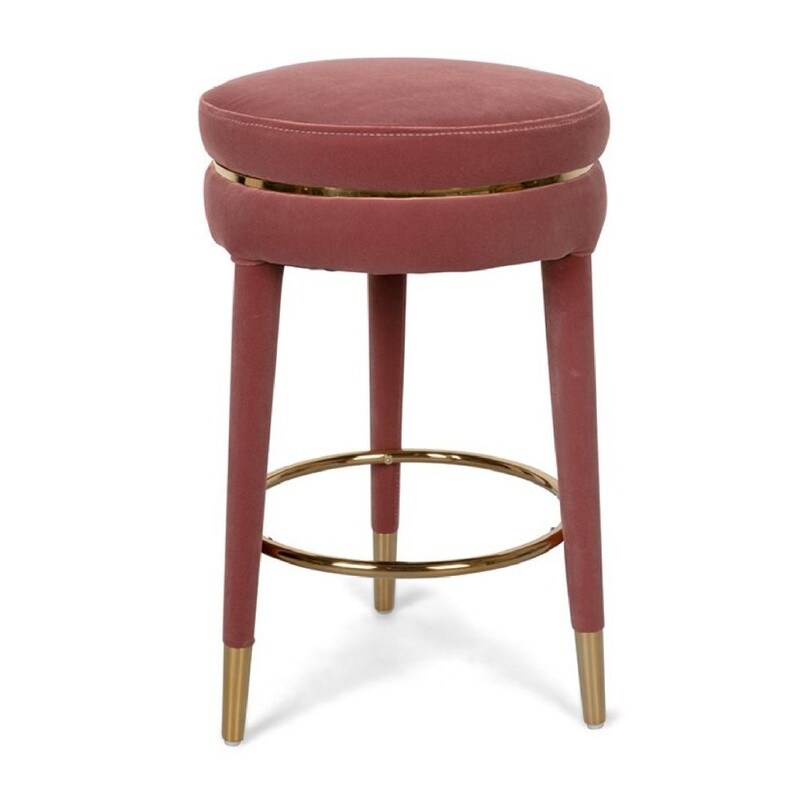 Bold Monkey I Am Not A Macaron Velvet Counter Stool