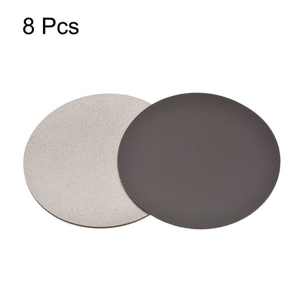 102mmRound Coasters PU Cup Mat Pad for Tableware Champagne 8pcs