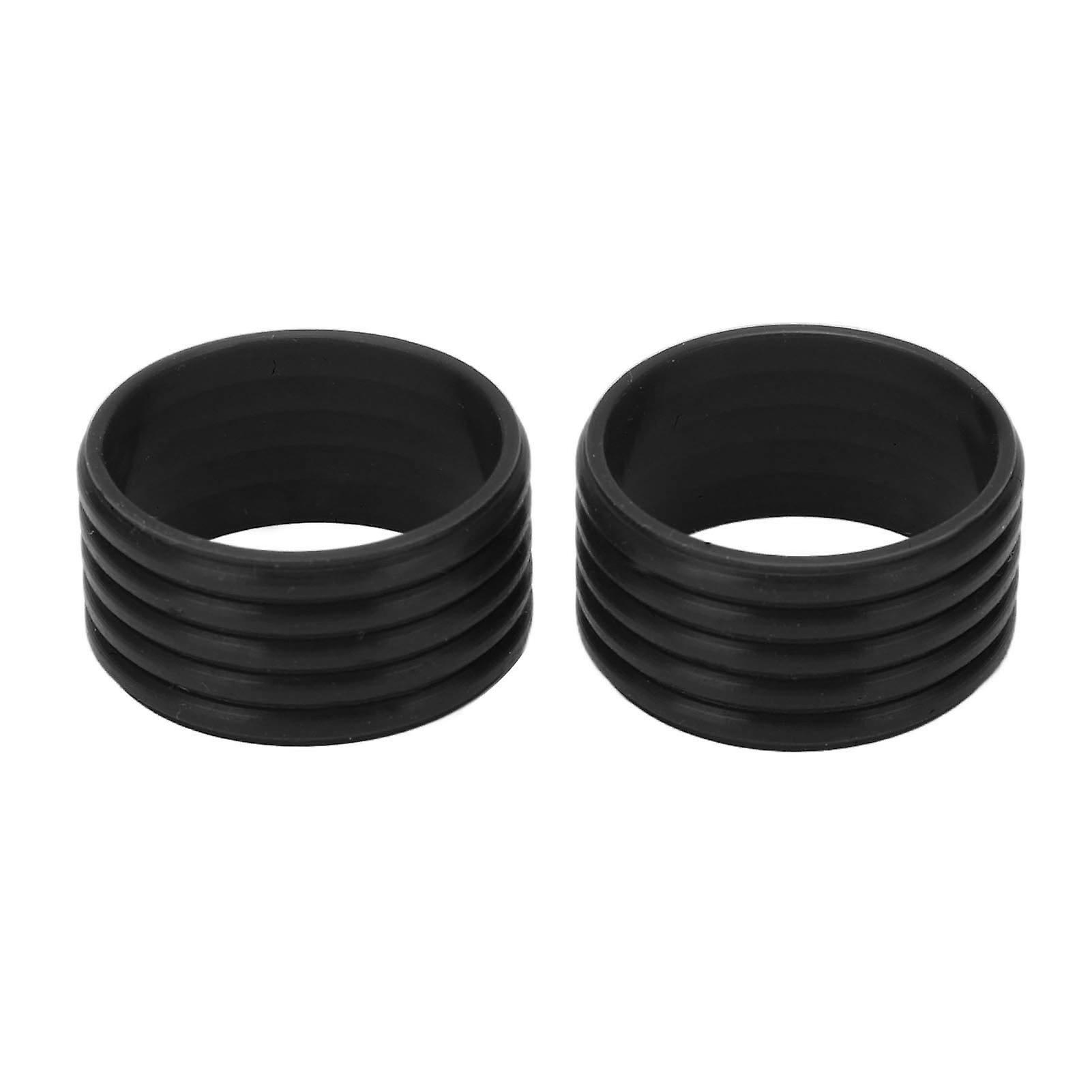 2pcs/set Tennis Racket Handle Silicone Ring Sweat Absorption Tennis Overgrip Fixing Ringblack