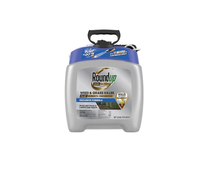 Roundup Dual Action Plus 4 Month Preventer Pump-N-Go Ready to Use Weed and Grass Killer， 1.33-Gallon - 5377504