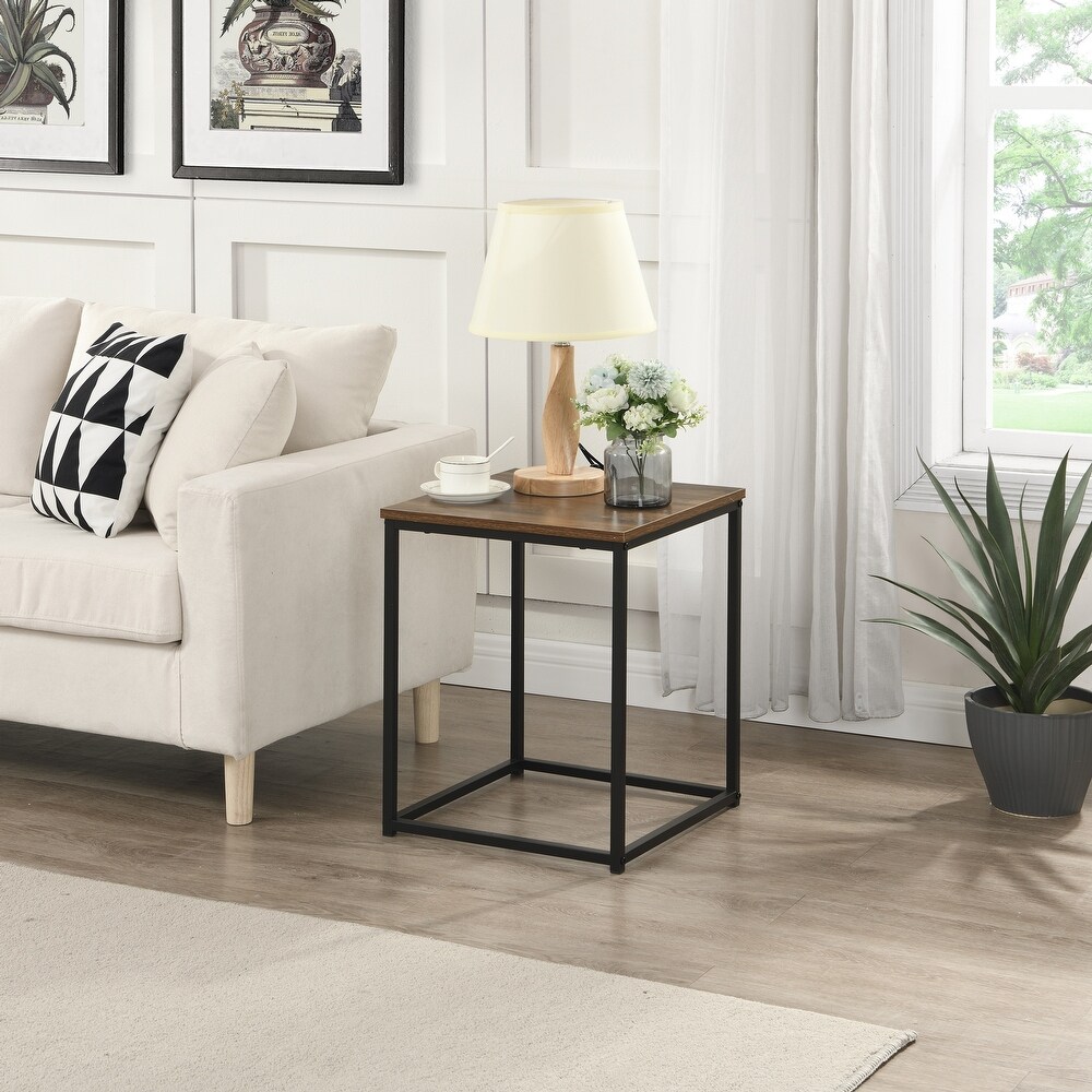 Myhozm 3 piece Round Coffee and Side Table Set with Open Shelves