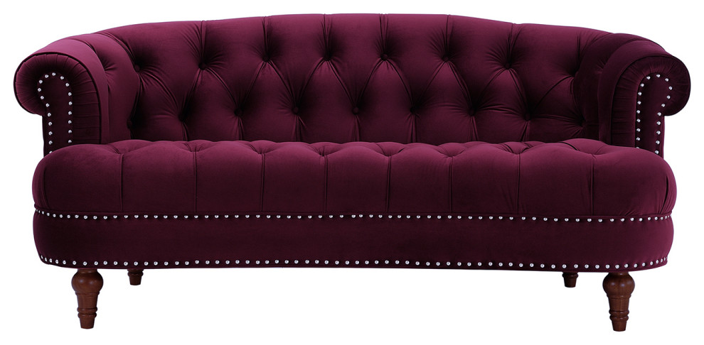 La Rosa Victorian Chesterfield Loveseat   Eclectic   Loveseats   by Jennifer Taylor Home  Houzz