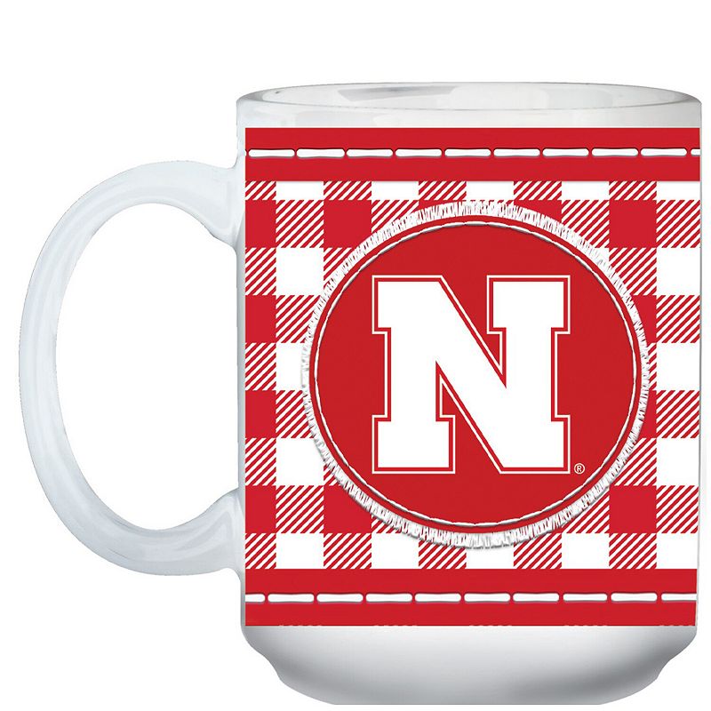 Nebraska Huskers 15oz. Buffalo Plaid Father's Day Mug