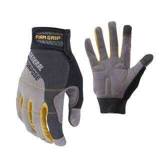 FIRM GRIP General Purpose Medium Gray Synthetic Leather Glove (3-Pack) 63351-6