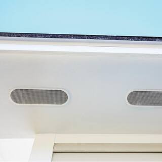 Master Flow 4 in. x 12 in. Oval White UV Resistant Resin Soffit Vent (Carton of 36) EAP412W-36