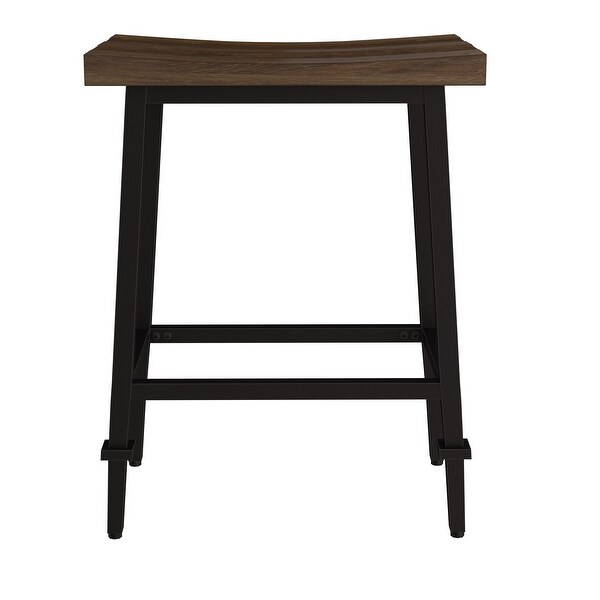 Hillsdale Trevino Metal Backless Counter Height Stool， Set of 2 - 24.75H X 19W X 14D