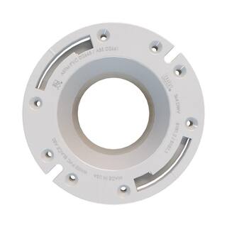 Oatey Fast Set 3 in. Outside Fit or 4 in. Inside Fit PVC Open Hub Toilet Flange 435032