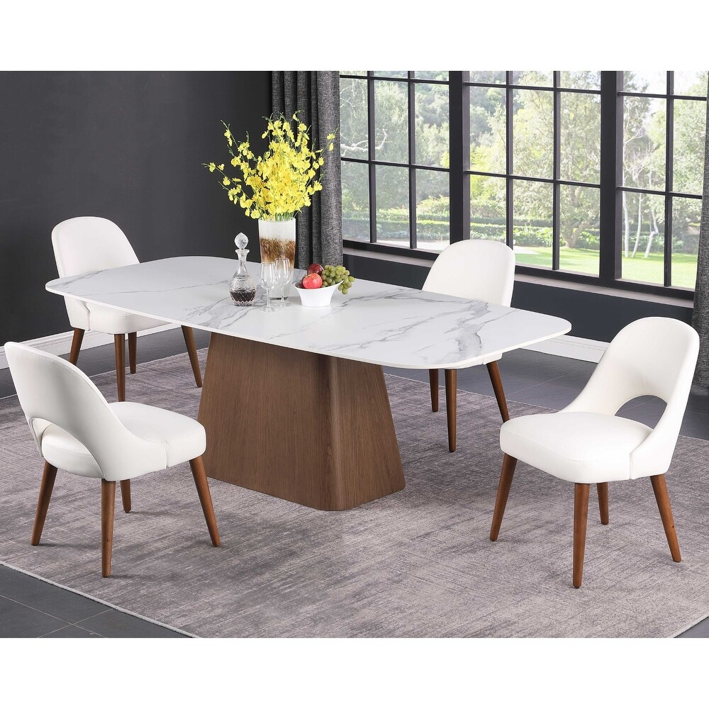 Somette Kenny Modern Marbleized Dining Table