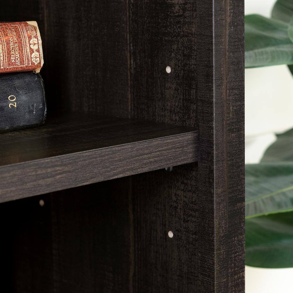 South Shore Gascony Rubbed Black 4-Shelf Bookcase 12543