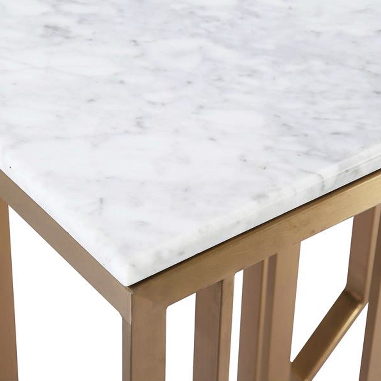 Natural Marble & Stainless Steel Console Table Bp8812- S-G