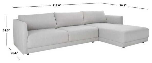 Safavieh Couture Ludovic Contemporary Sofa   Transitional   Sectional Sofas   by Safavieh  Houzz