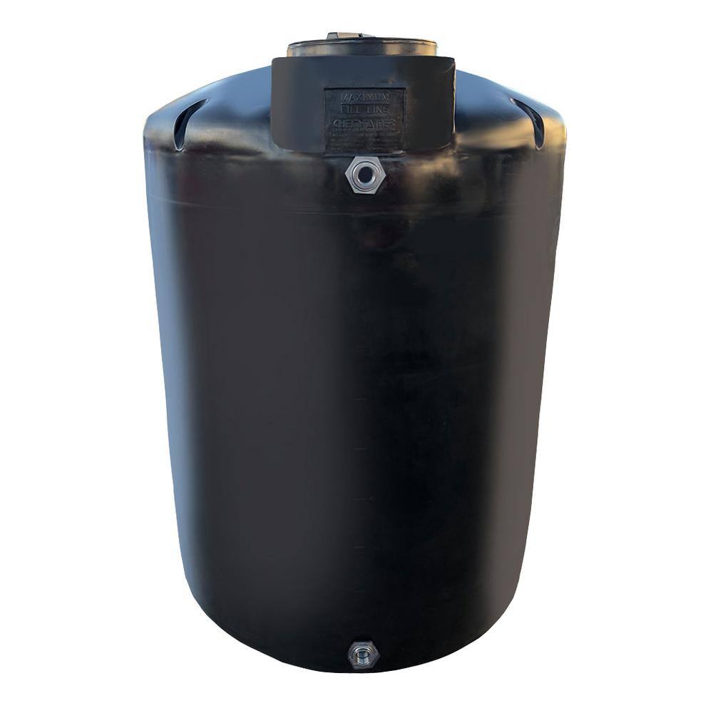 Chem-Tainer Industries 650 Gal. Black Vertical Water Storage Tank TC5670IW-BLACK