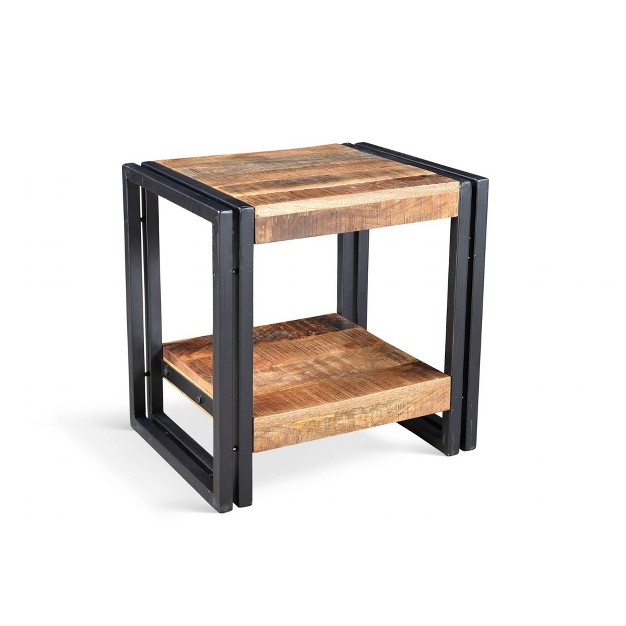 Handcrafted Reclaimed Wood Side Table Natural Timbergir