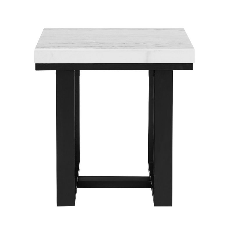 Steve Silver Co. Lucca White Marble-Top End Table