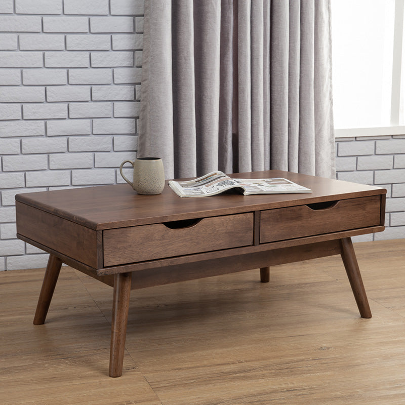 LAMAR Coffee Table with 2 Drawers 106cm - Walnut