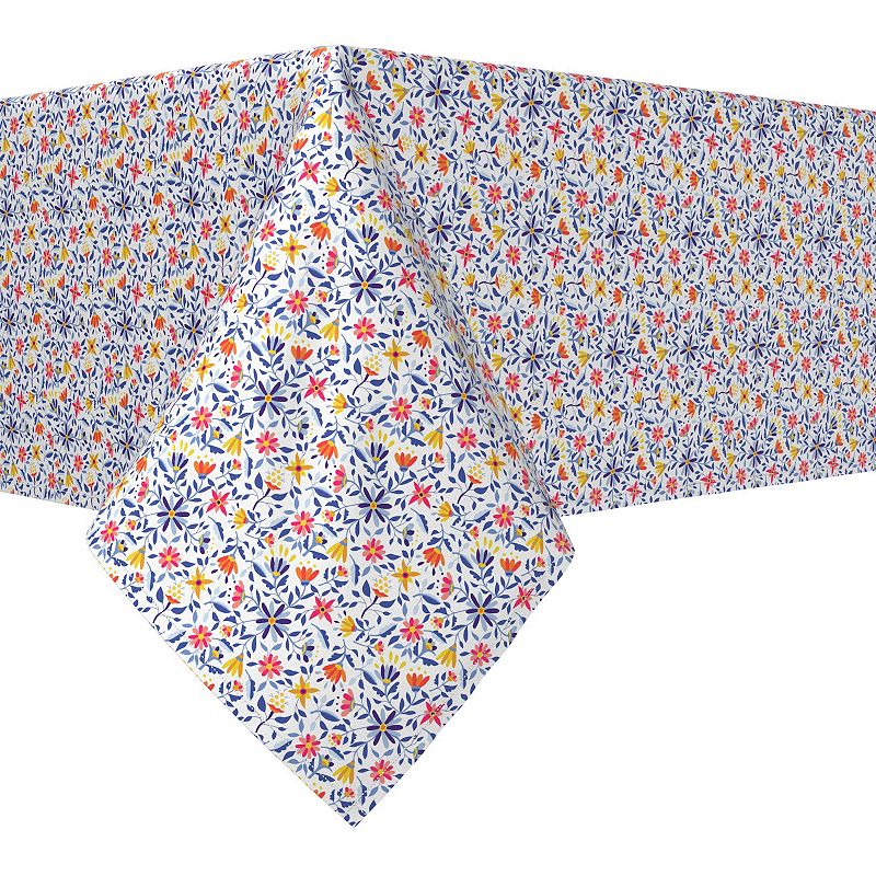 Square Tablecloth， 100% Polyester， 54x54， Retro Garden