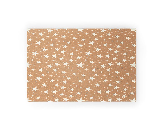 Avenie Stars In Neutral Welcome Mat society6