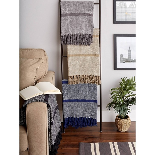 Homespun Striped Throw Blanket Design Imports