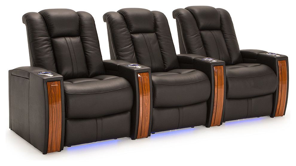 Seatcraft Monaco Leather Home Theater Seating Power Recline   Contemporary   Theater Seating   by Stargate Cinema  Houzz