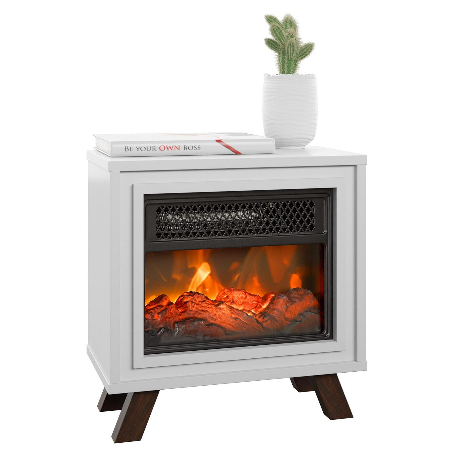 DuraflameA Mid Century Tabletop Electric Fireplace Space Heater