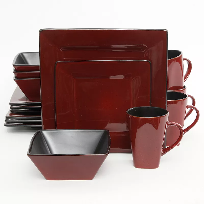 Gibson Elite Kiesling 16-pc. Hard Square Dinnerware Set