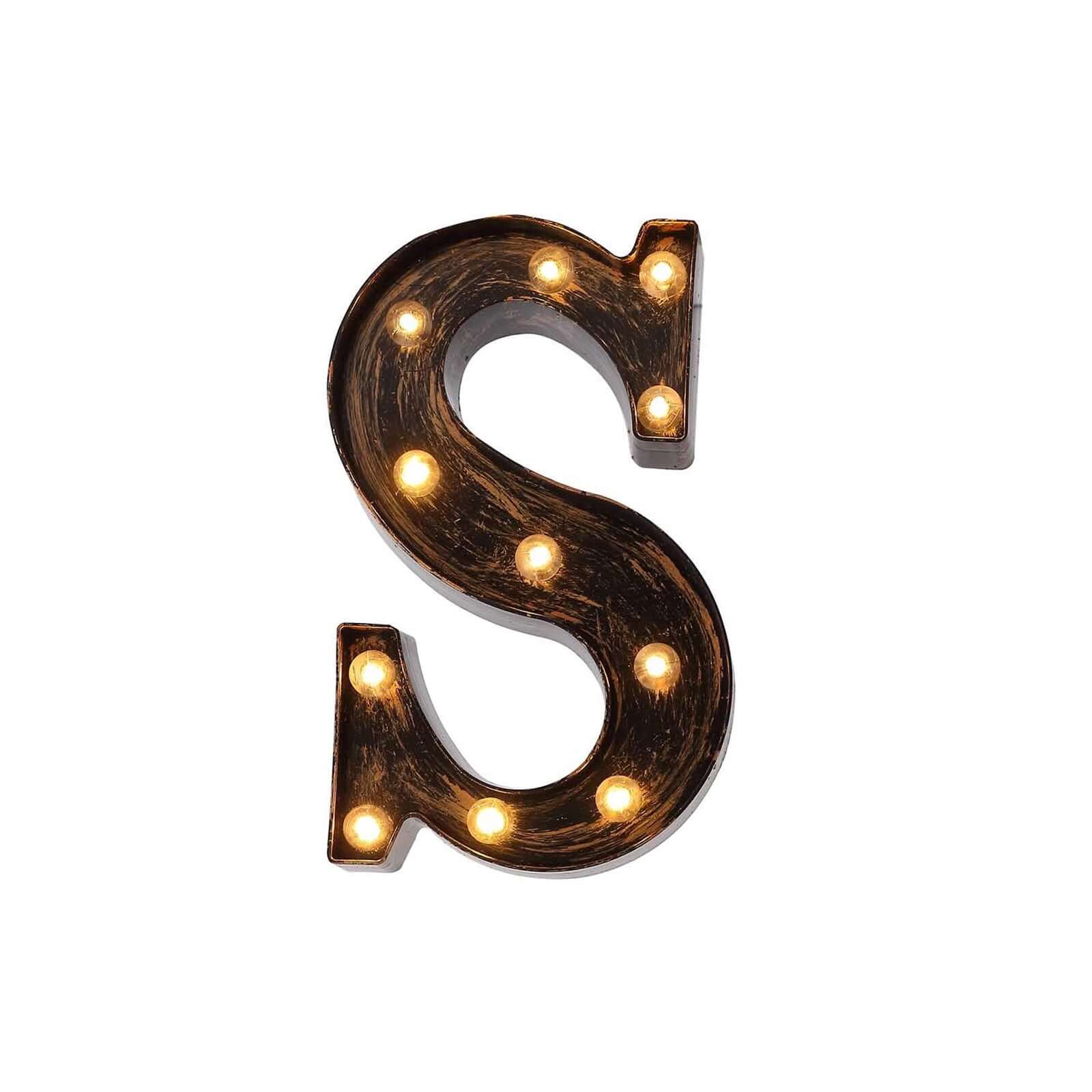 Antique Black Industrial Style LED Marquee Letter 