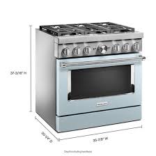 KitchenAid KFDC506JMB 36quot Smart Commercialstyle Dual Fuel Range With