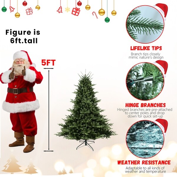 PE/PVC Mixed Automatic Green Christmas Tree