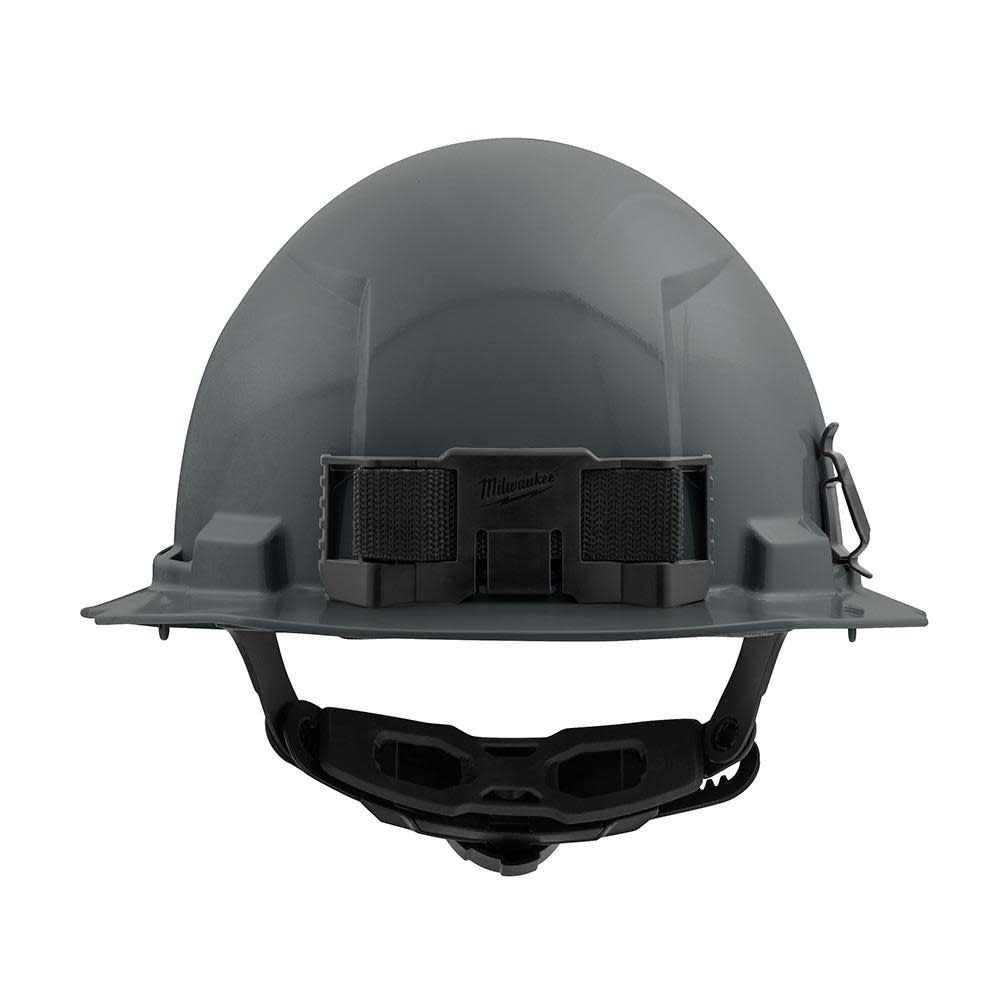 Milwaukee Gray Full Brim Hard Hat with 6pt Ratcheting Suspension Type 1 Class E