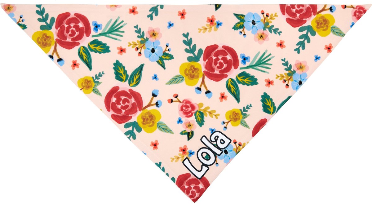 Frisco Floral Personalized Dog and Cat Bandana