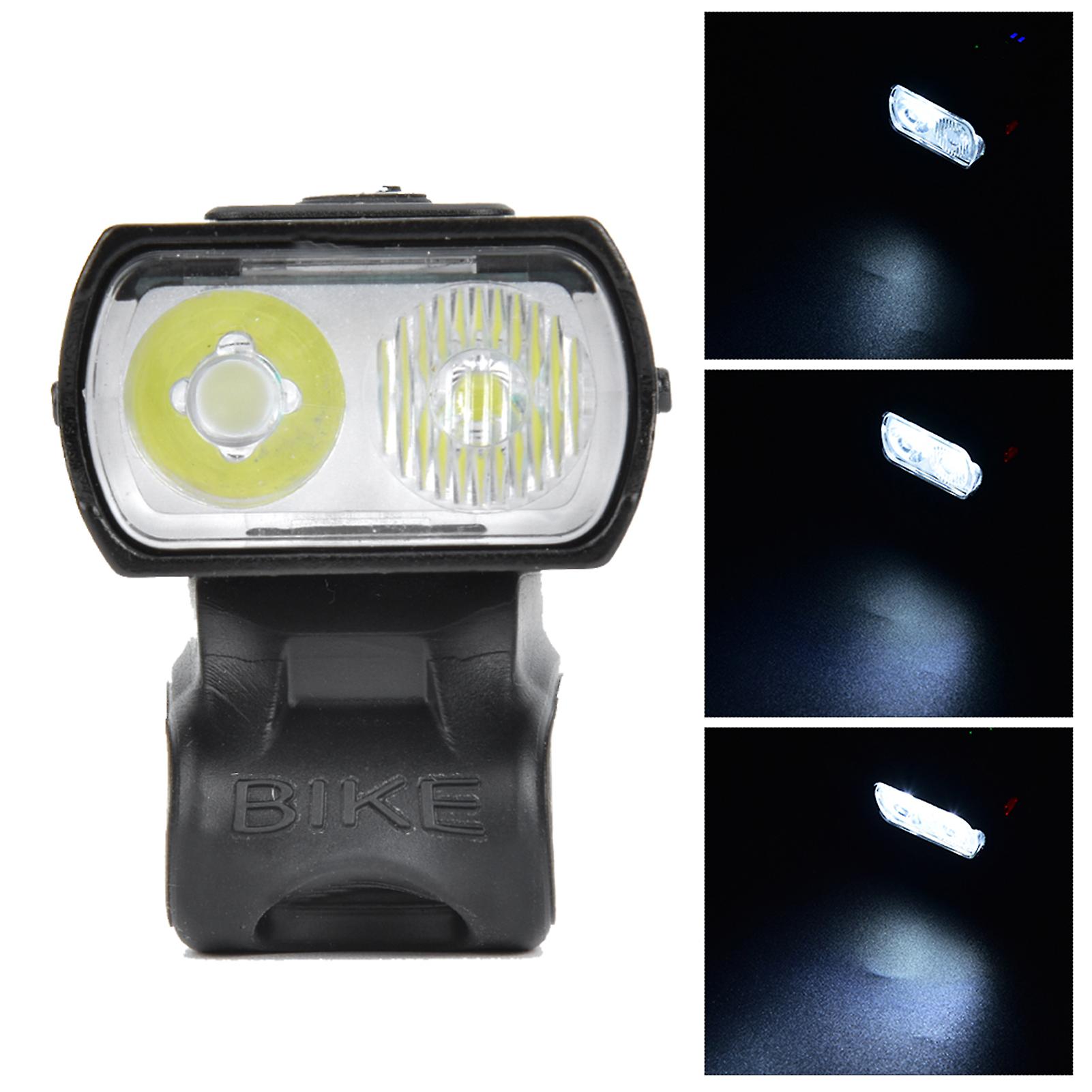 Waterproof Bike Front Light Mountain Bicycle Dual Led Chip Lamp With Battery Display