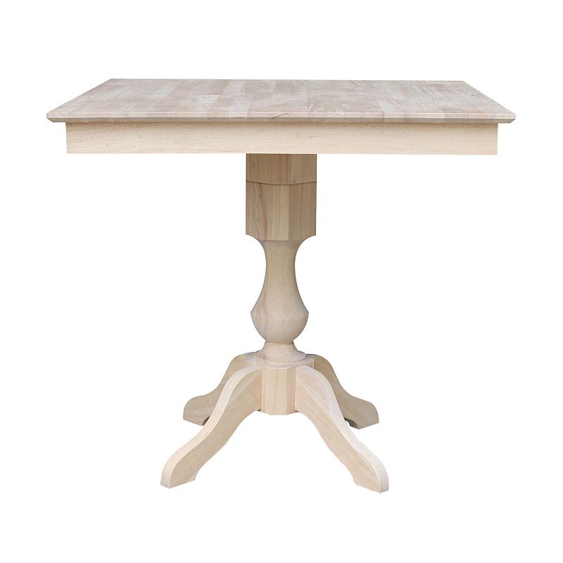 International Concepts Square Pedestal Counter Height Dining Table