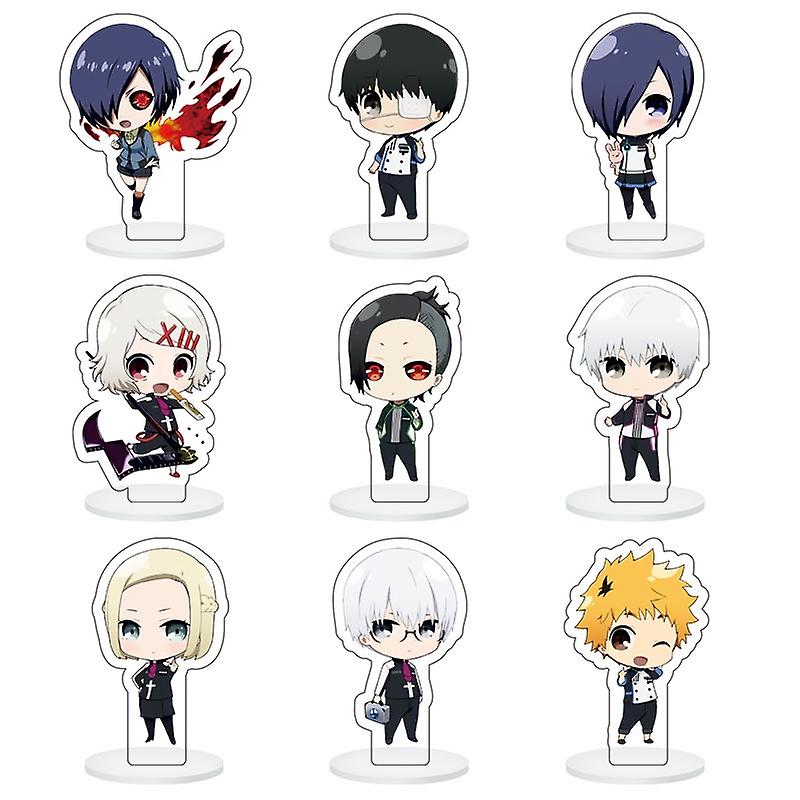 9pcs/set Anime Spy X Family Acrylic Stand Model Anya Yor Forger Twilight Loid Figure Decoration Action Plate Toys，tokyo Ghoul