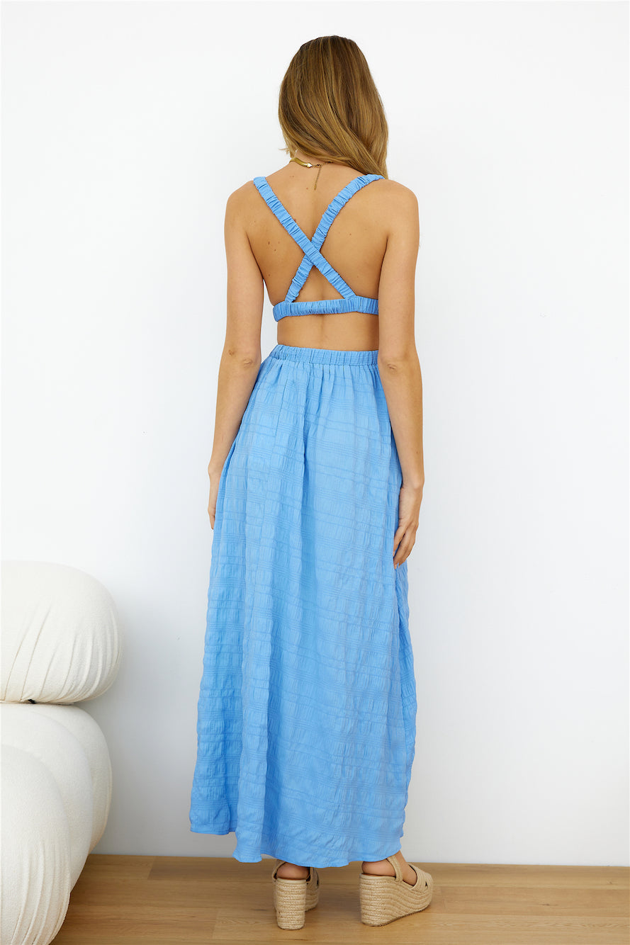 Wholesome Life Midi Dress Blue