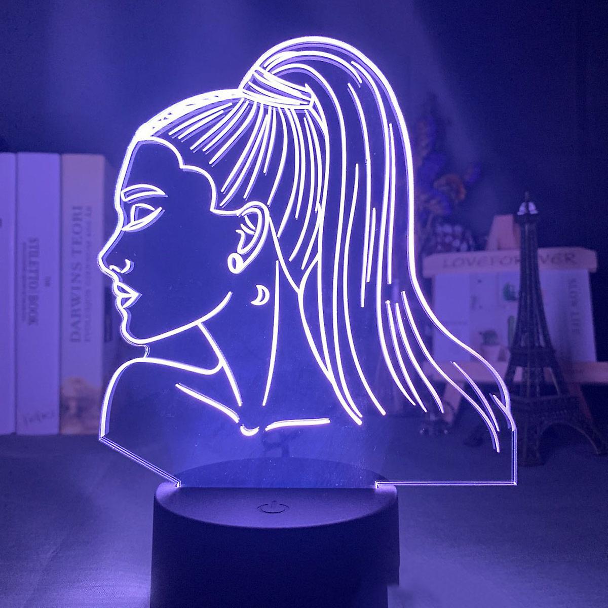 Ariana Grandes Illusion Lamp 3d Night Light With 16 Color Change Remote Control，room Dcor