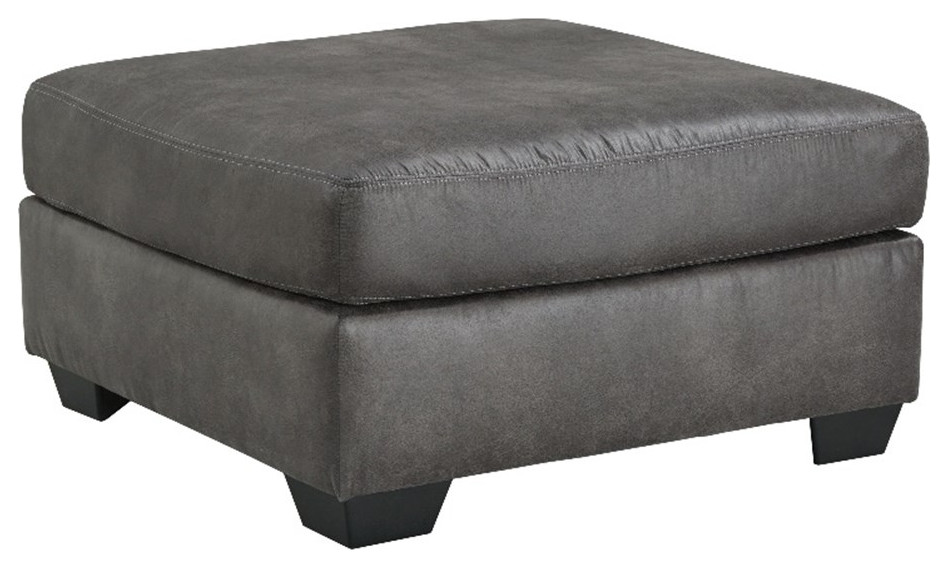 Ashley Furniture Bladen Fabric Oversized Accent Ottoman in Gray  ampBlack   Footstools And Ottomans   by Homesquare  Houzz