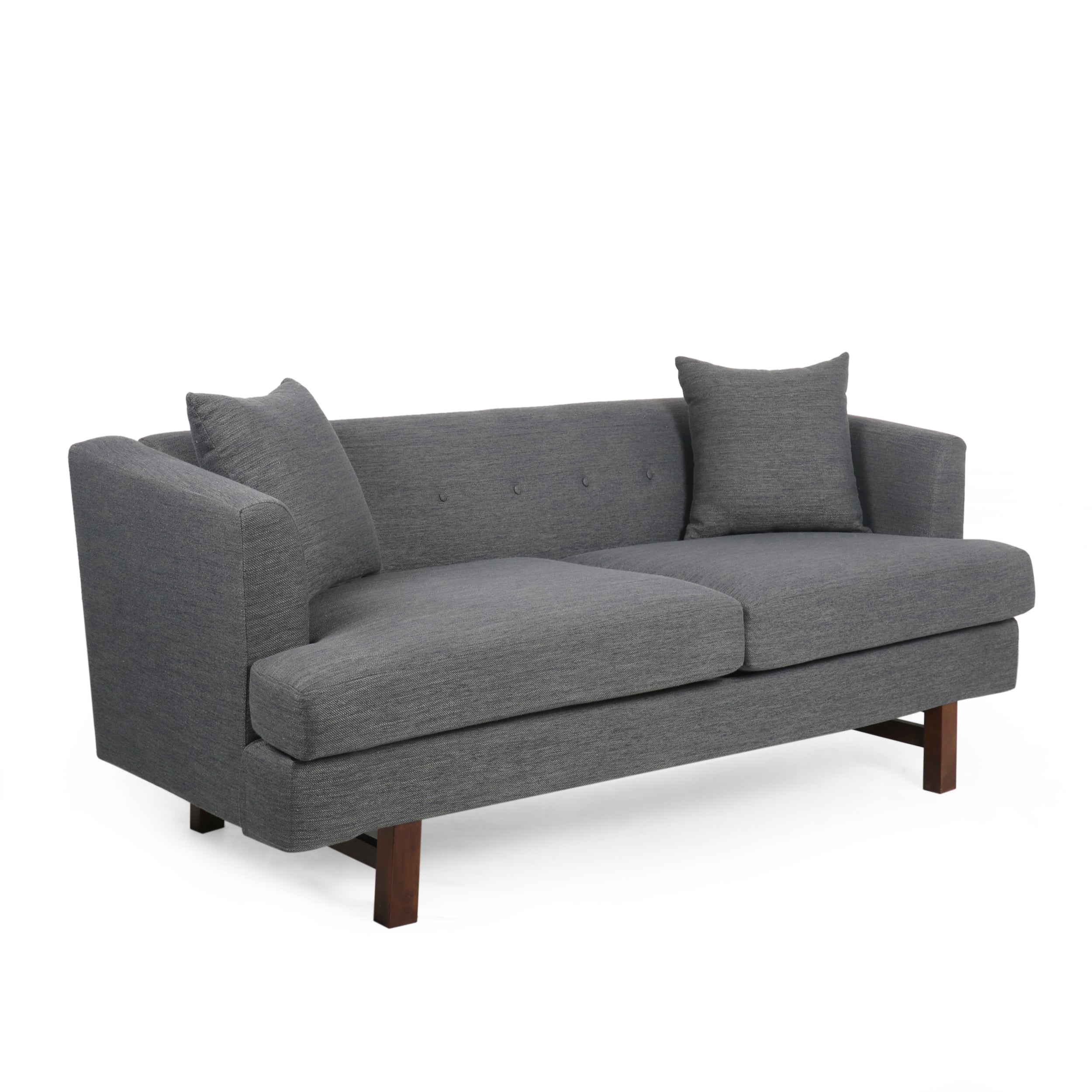 Sparks Mid-Century Modern Upholstered 3 Seater Sofa