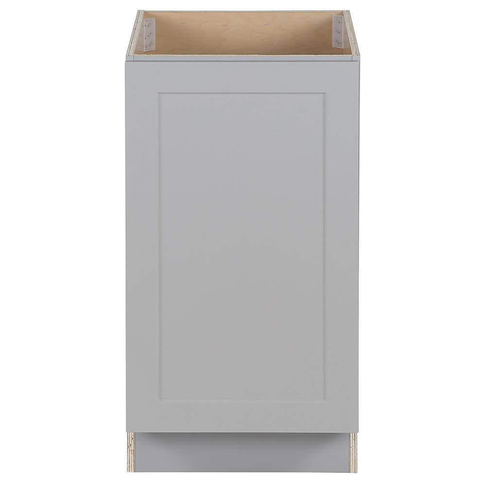 Hampton Bay Cambridge Gray Shaker Assembled Base Cabinet with Pull Out Trash Can ( 18 in. W x 24.5 in. D x 34.5 in. H) CA1835U-KG