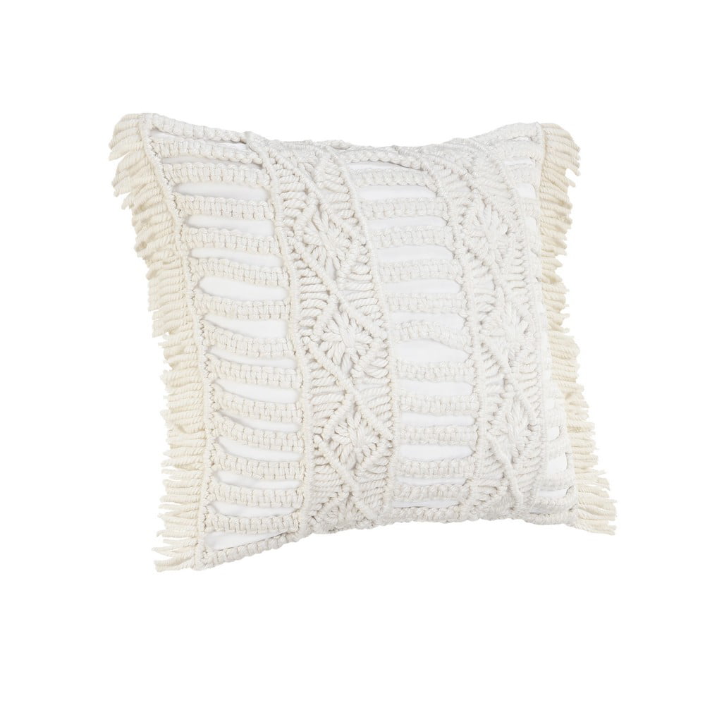 Desert Fields Handmade Macrame Indoor Outdoor Throw Pillow