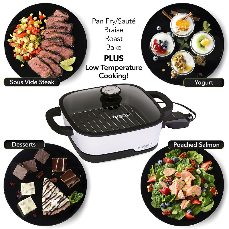 Presto Precise 12-in. Tuxedo Digital Precision Skillet Multi-Cooker