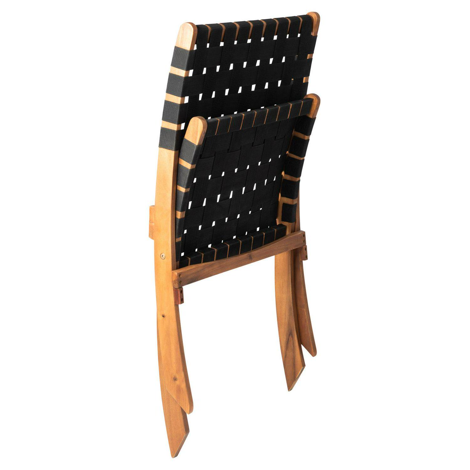 Sava Indoor-Outdoor Folding Chair in Navy Blue Webbing