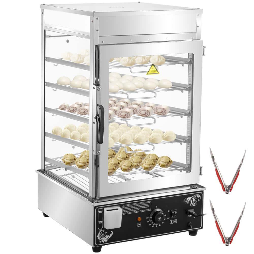 VEVOR Commercial Bun Steamer 5Layer Restaurant Bun Warmer Electric Food Steamer 86230 Bun Bread Steamer Machine 900W