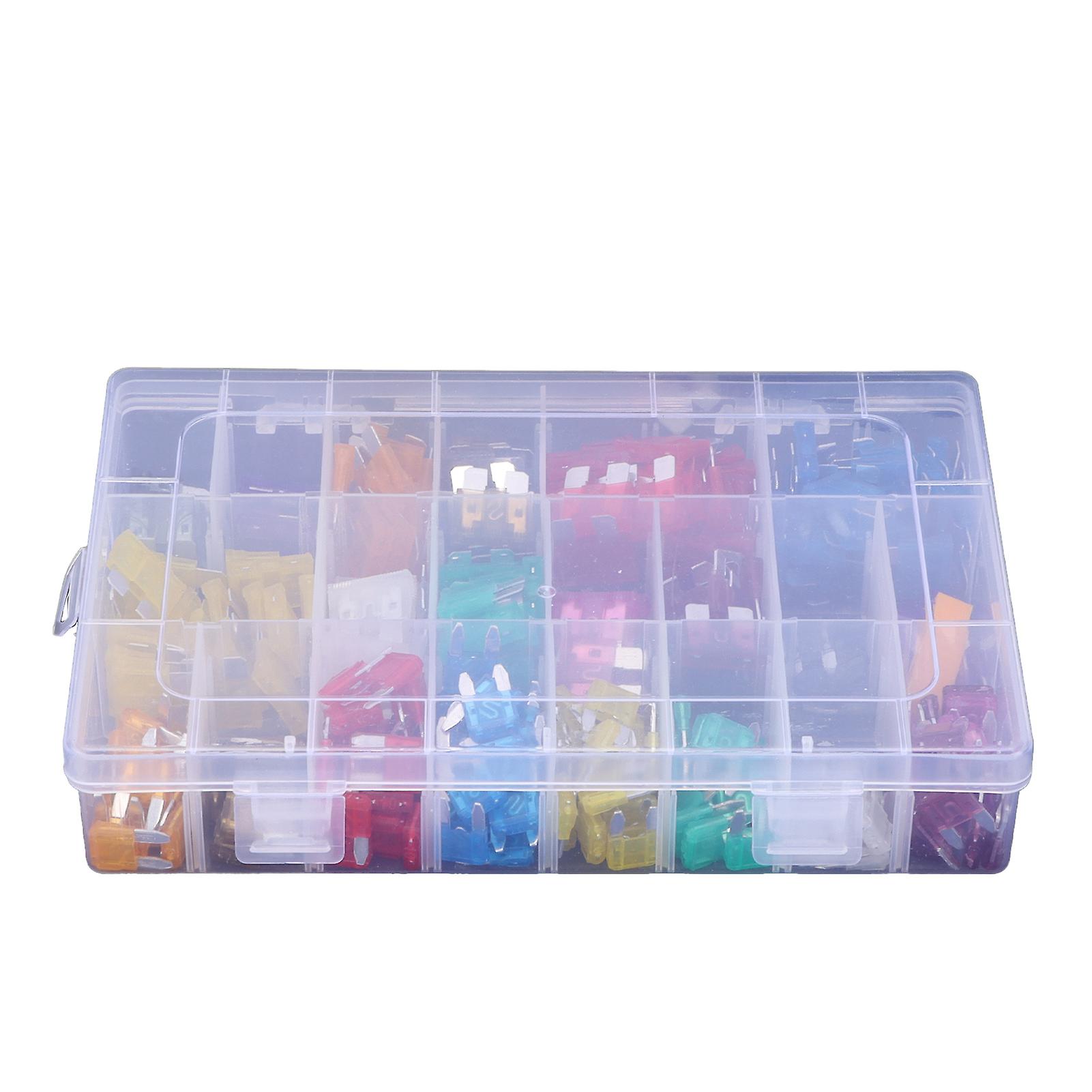 300pcs Blade Fuse Assortment Small Medium With Puller 2/3/5//7.5/10/15/20/25/30/35/40amp For Car Boat Truck