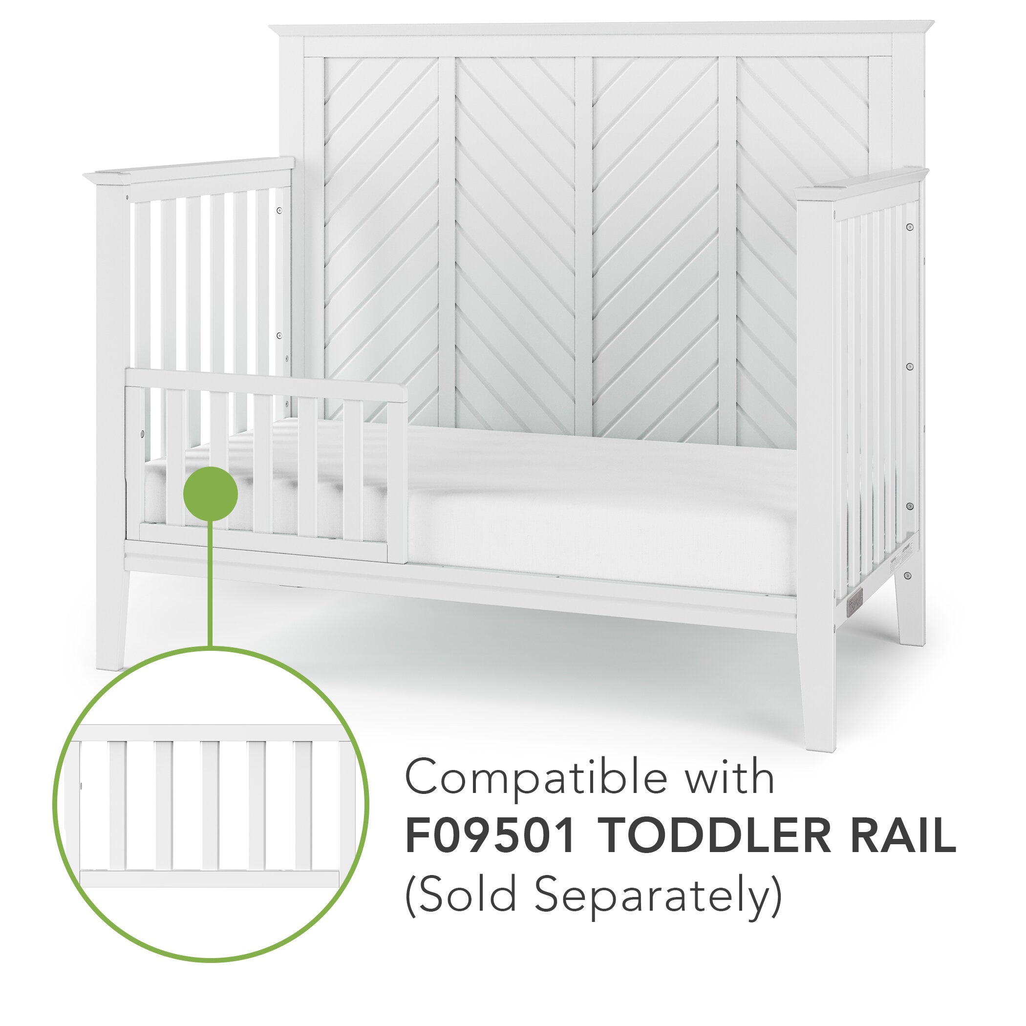 Child Craft 4-in-1 Baby Crib Atwood, Matte White