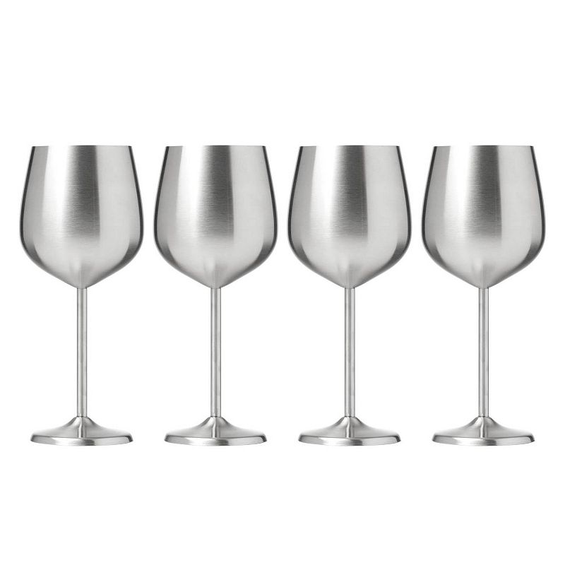 Cambridge 4-pc. Stainless Steel Wine Glass Set