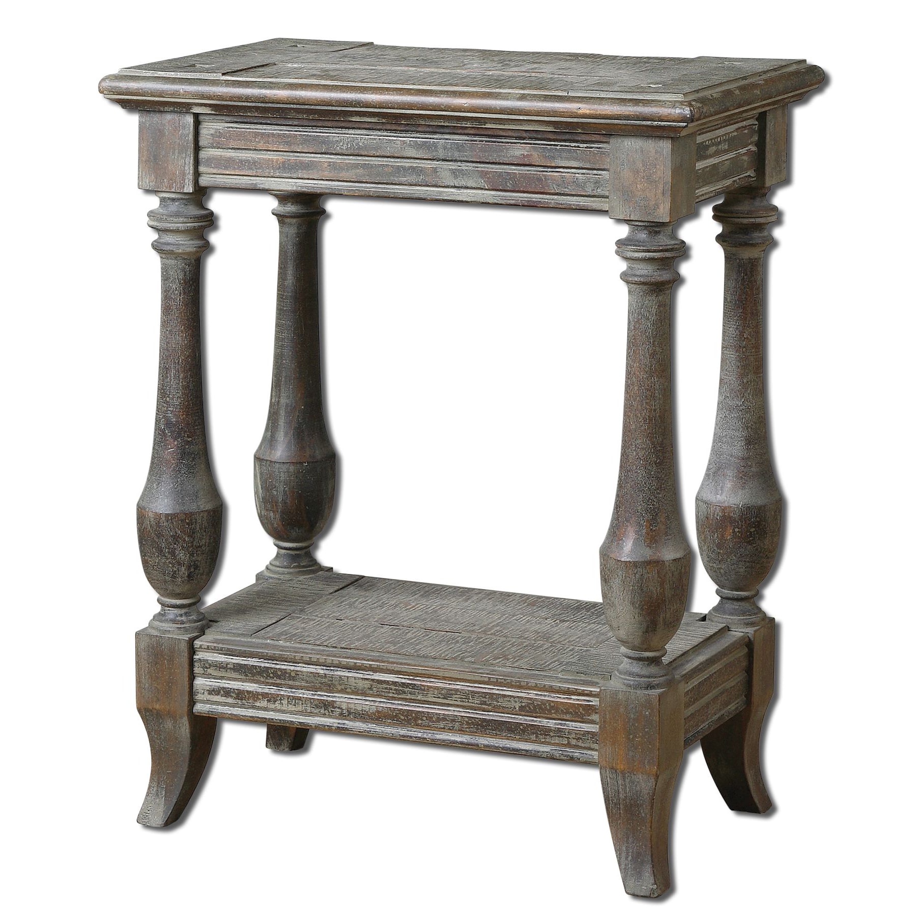 Uttermost Mardonio Waxed Limestone Side Table