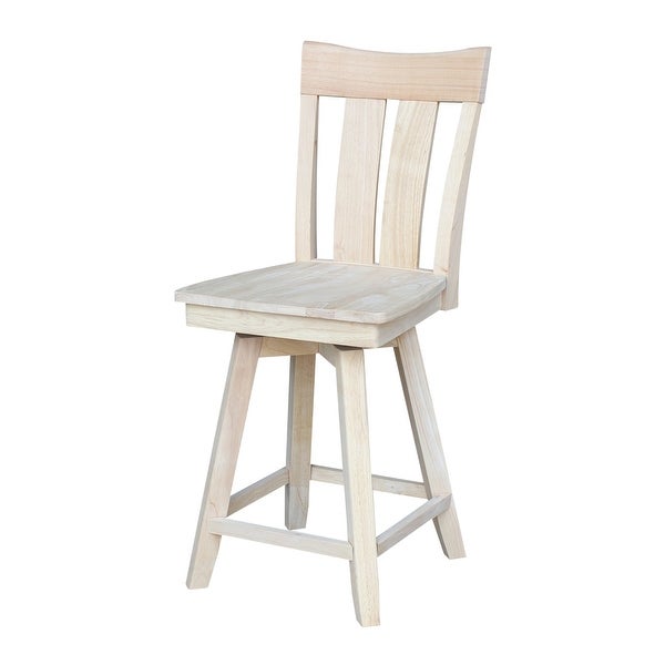 Ava Solid Wood Swivel Stool